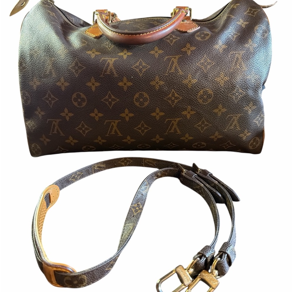 ✨Vintage Louis Vuitton Speedy 30 - 1998 - Beautiful Patina & LV Strap✨ - Picture 2 of 12
